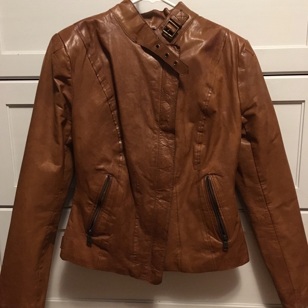 Marc New York Tan leather jacket